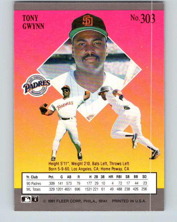 1991 Ultra #303 Tony Gwynn Mint San Diego Padres