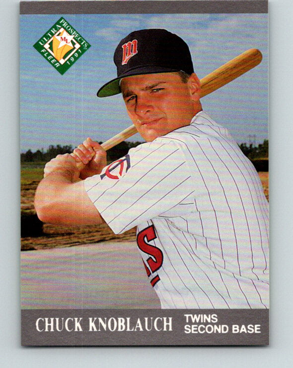 Chuck Knoblauch - Minnesota Twins (MLB Baseball Card) 1991 Fleer Ultra  Update # U-37 Mint