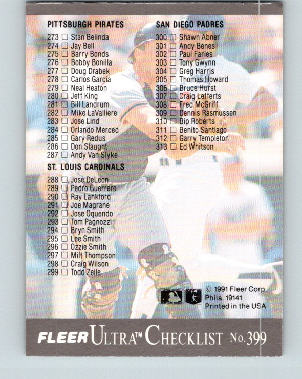 1991 Ultra #399 Terry Kennedy Mint San Francisco Giants