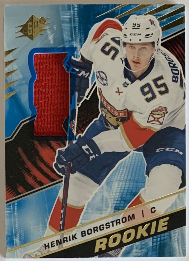 2018-19 SPx Rookies Materials #RHB Henrik Borgstrom Jersey Rookie 08208