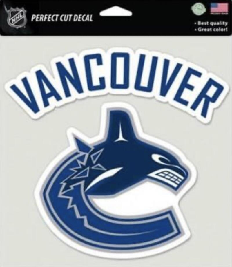 Vancouver Canucks Perfect Cut 8"x8" Large Licensed Decal Sticker
