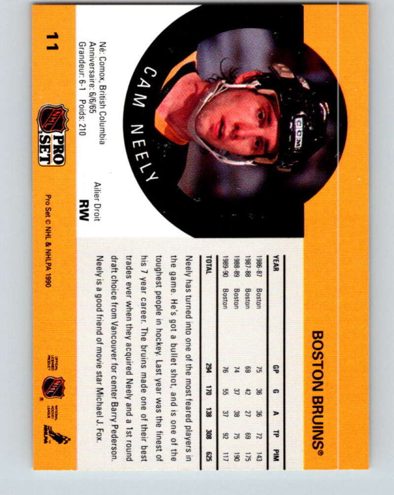 1990-91 Pro Set #11 Cam Neely Mint Boston Bruins