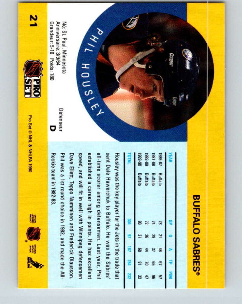 1990-91 Pro Set #21 Phil Housley Mint Buffalo Sabres