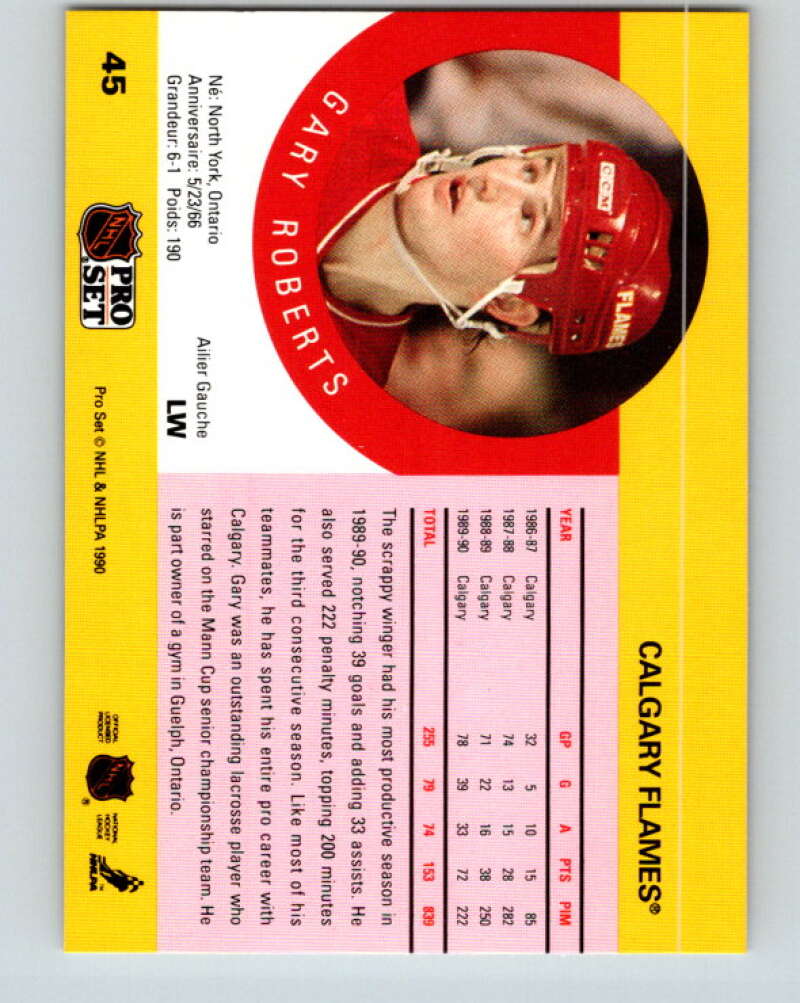 1990-91 Pro Set #45 Gary Roberts Mint Calgary Flames