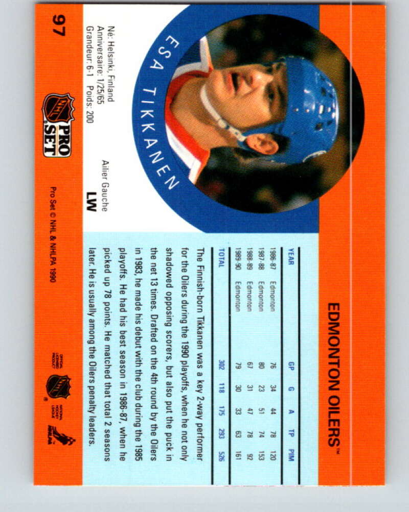 1990-91 Pro Set #97 Esa Tikkanen Mint Edmonton Oilers