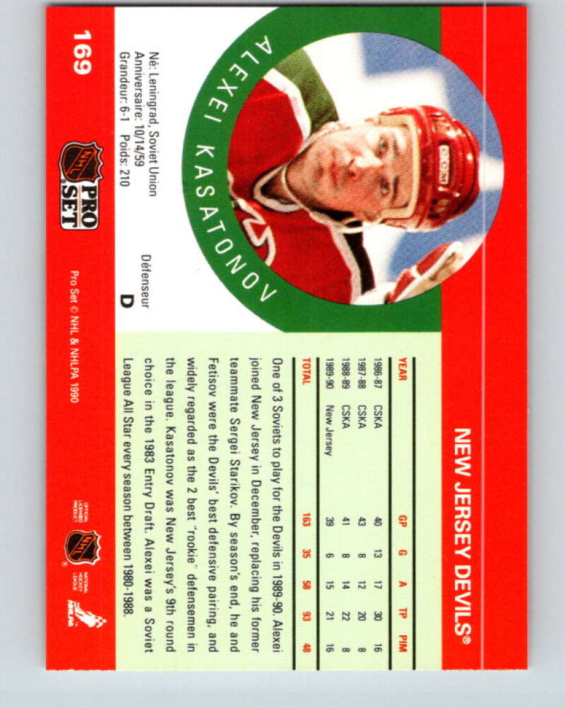 1990-91 Pro Set #169 Alexei Kasatonov Mint RC Rookie New Jersey Devils