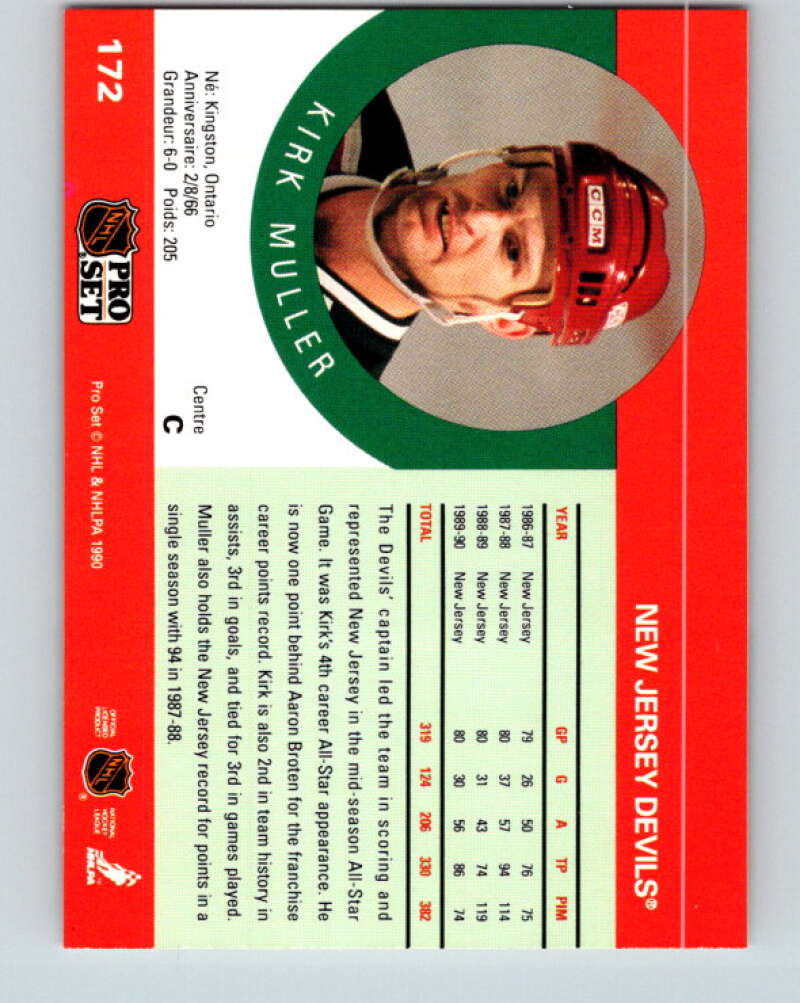 1990-91 Pro Set #172 Kirk Muller Mint New Jersey Devils