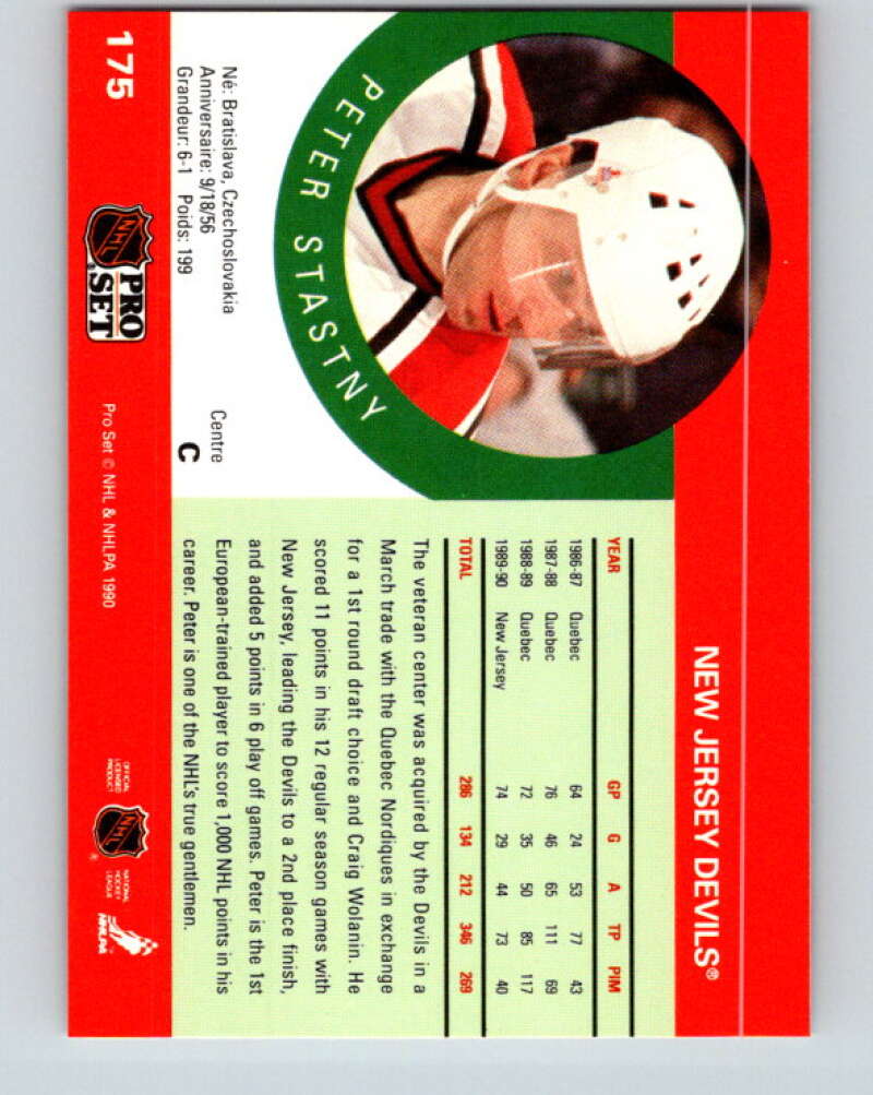 1990-91 Pro Set #175 Peter Stastny Mint New Jersey Devils
