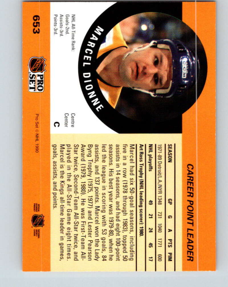 1990-91 Pro Set #653 Marcel Dionne Mint