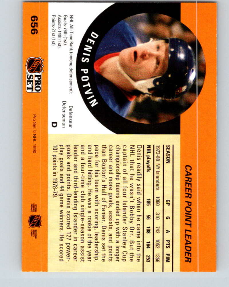 1990-91 Pro Set #656 Denis Potvin Mint
