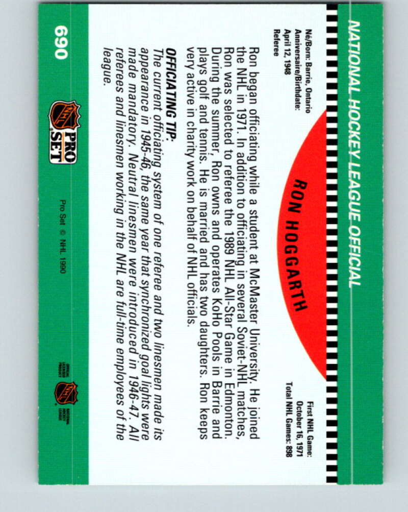 1990-91 Pro Set #690 Ron Hoggarth Mint