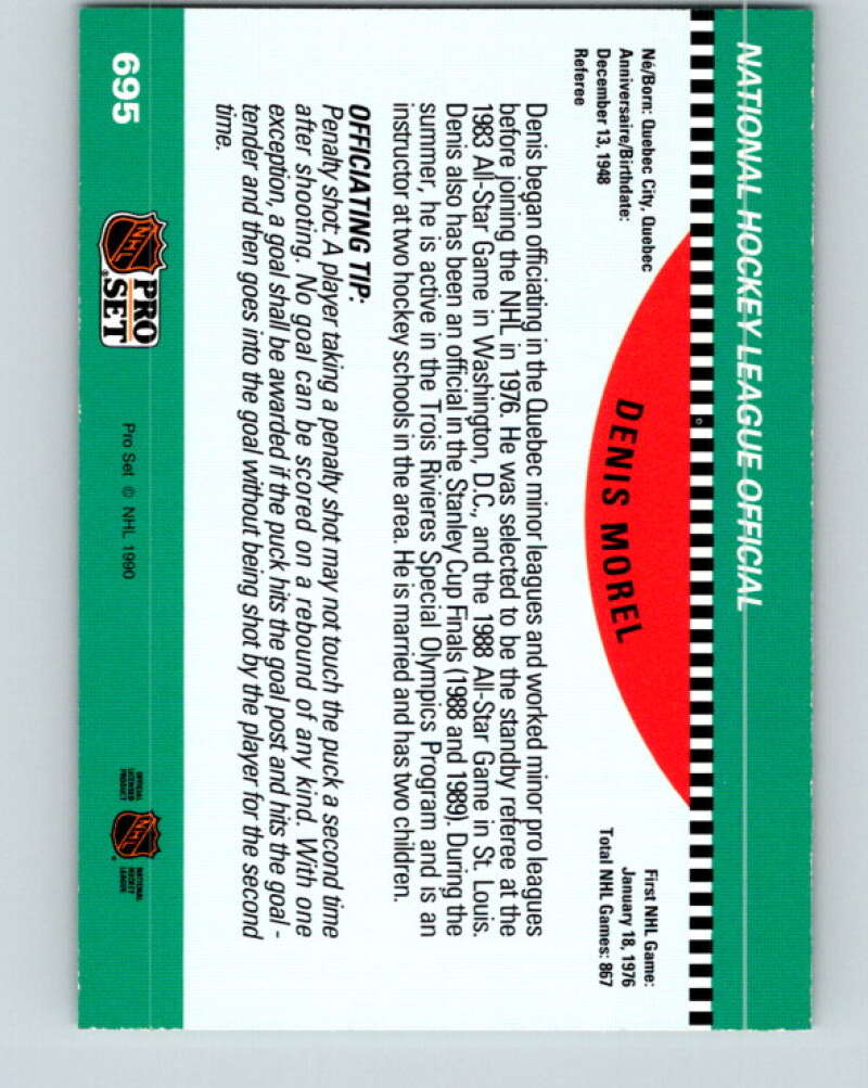 1990-91 Pro Set #695 Denis Morel Mint