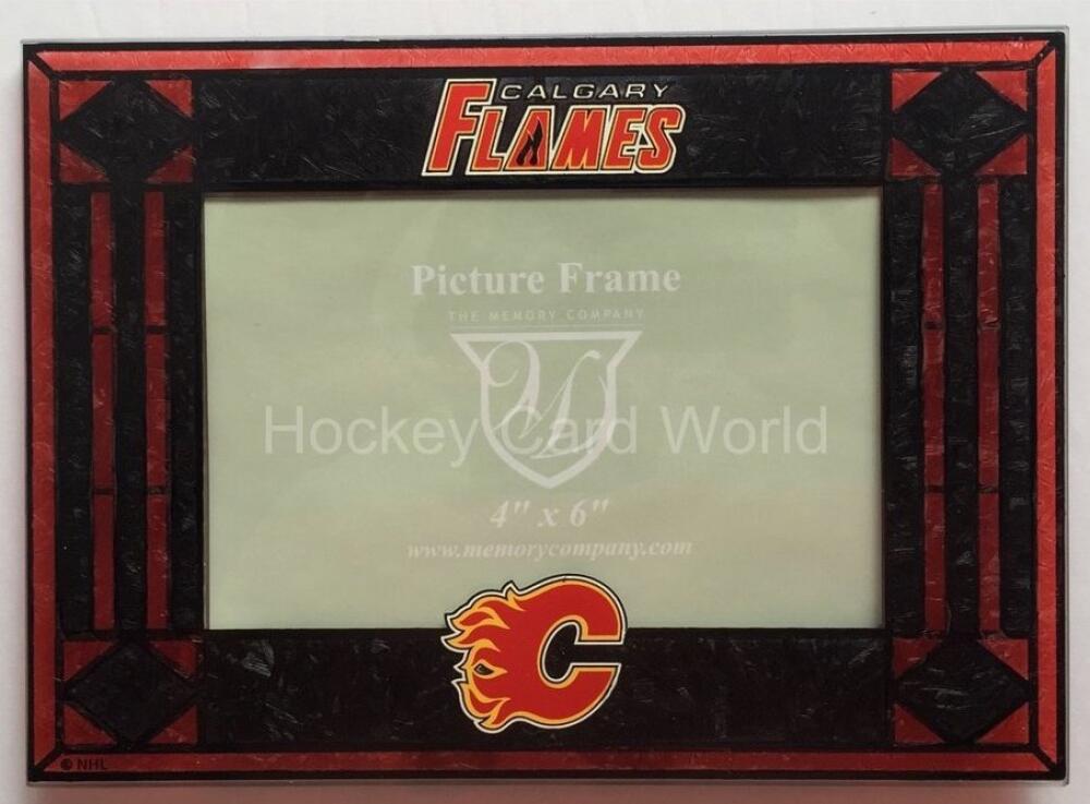 Calgary Flames Horizontal 4x6 NHL Art-Glass Picture Frame - New in Box Image 1