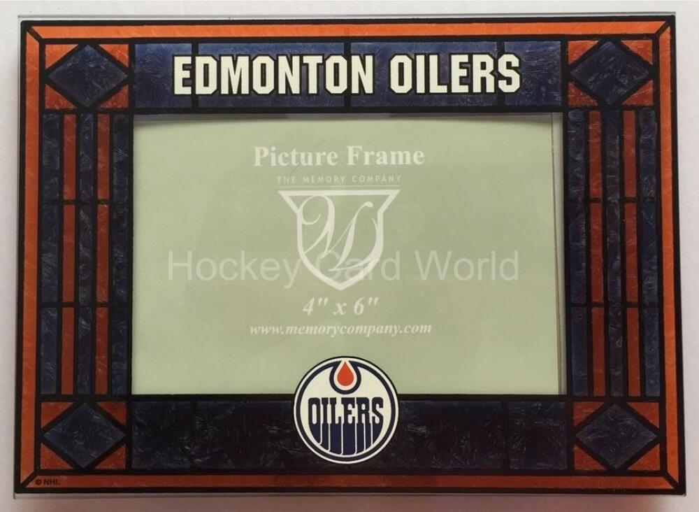 Edmonton Oilers Horizontal 4x6 NHL Art-Glass Picture Frame - New in Box Image 1
