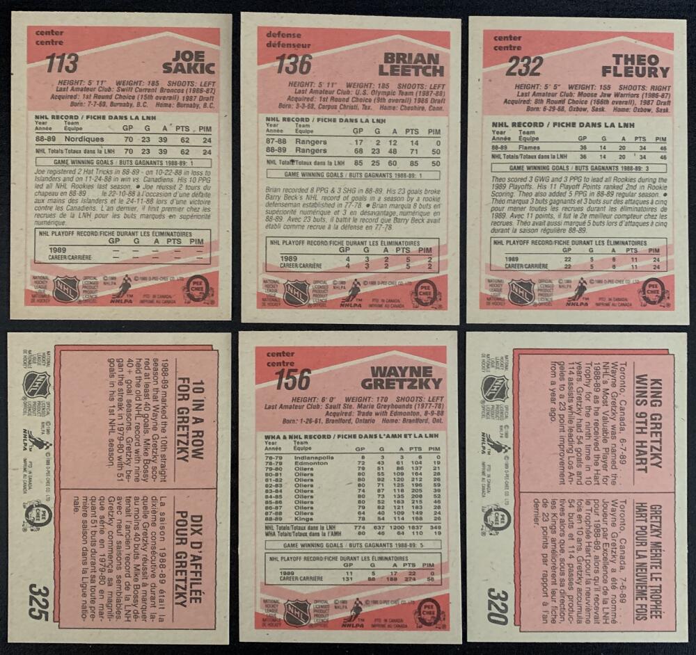 1989-90 O-Pee-Chee NHL Hockey Complete Set 1-330 - Mint Condition *0151