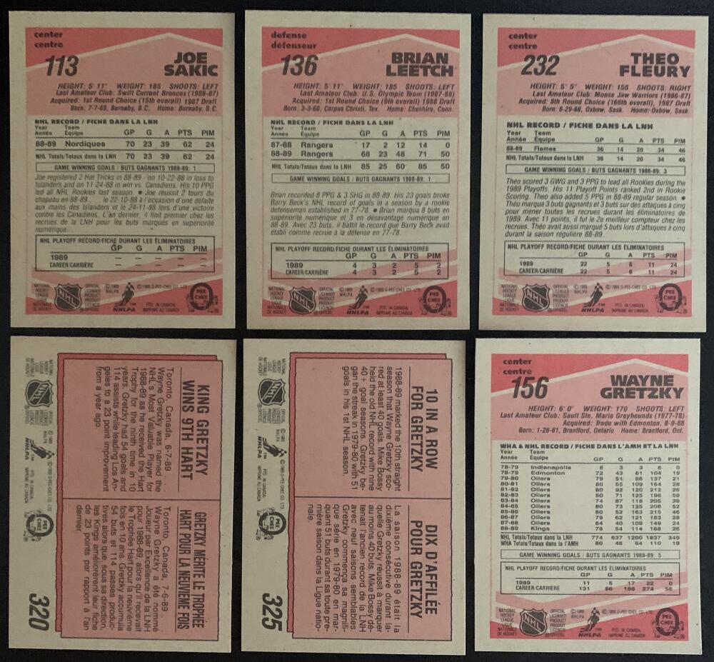 1989-90 O-Pee-Chee NHL Hockey Complete Set 1-330 - Mint Condition *0152
