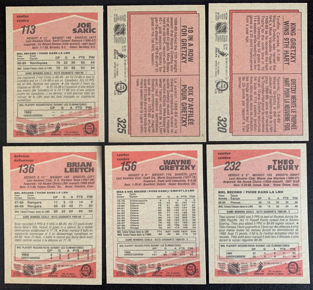 1989-90 O-Pee-Chee NHL Hockey Complete Set 1-330 - Mint Condition *0155
