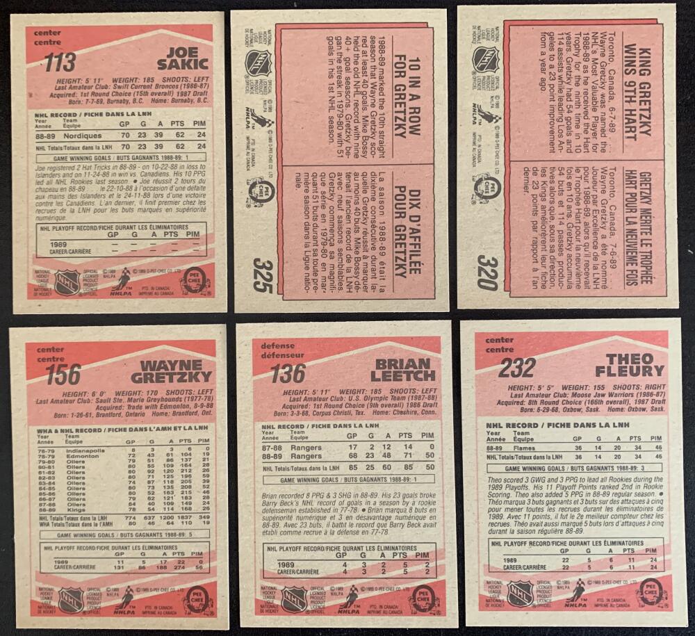 1989-90 O-Pee-Chee NHL Hockey Complete Set 1-330 - Mint Condition *0157