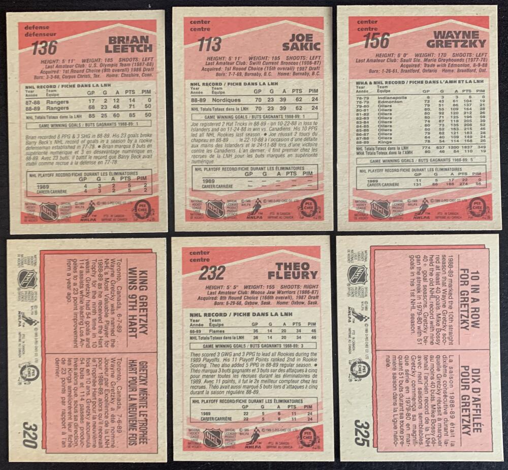 1989-90 O-Pee-Chee NHL Hockey Complete Set 1-330 - Mint Condition *0158