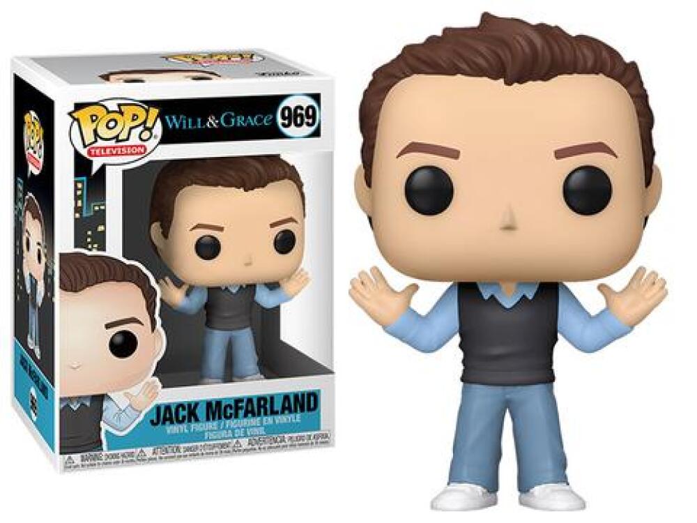 Funko Pop - 969 TV Will & Grace - Jack McFarland Grey Vest Vinyl Figure Image 1