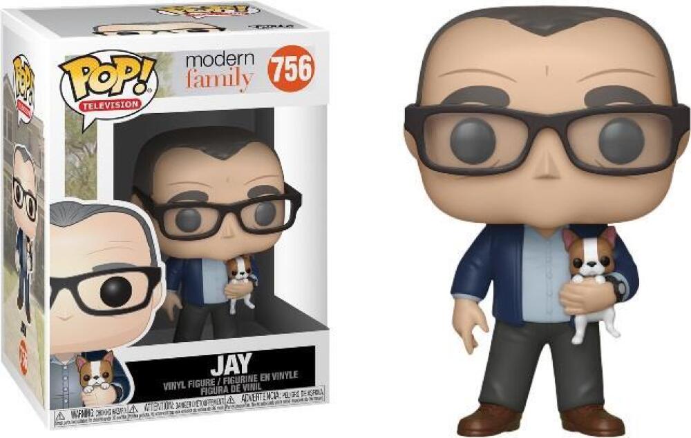Funko Pop - 756 TV Modern Family - Jay with dog Vinyl Figure