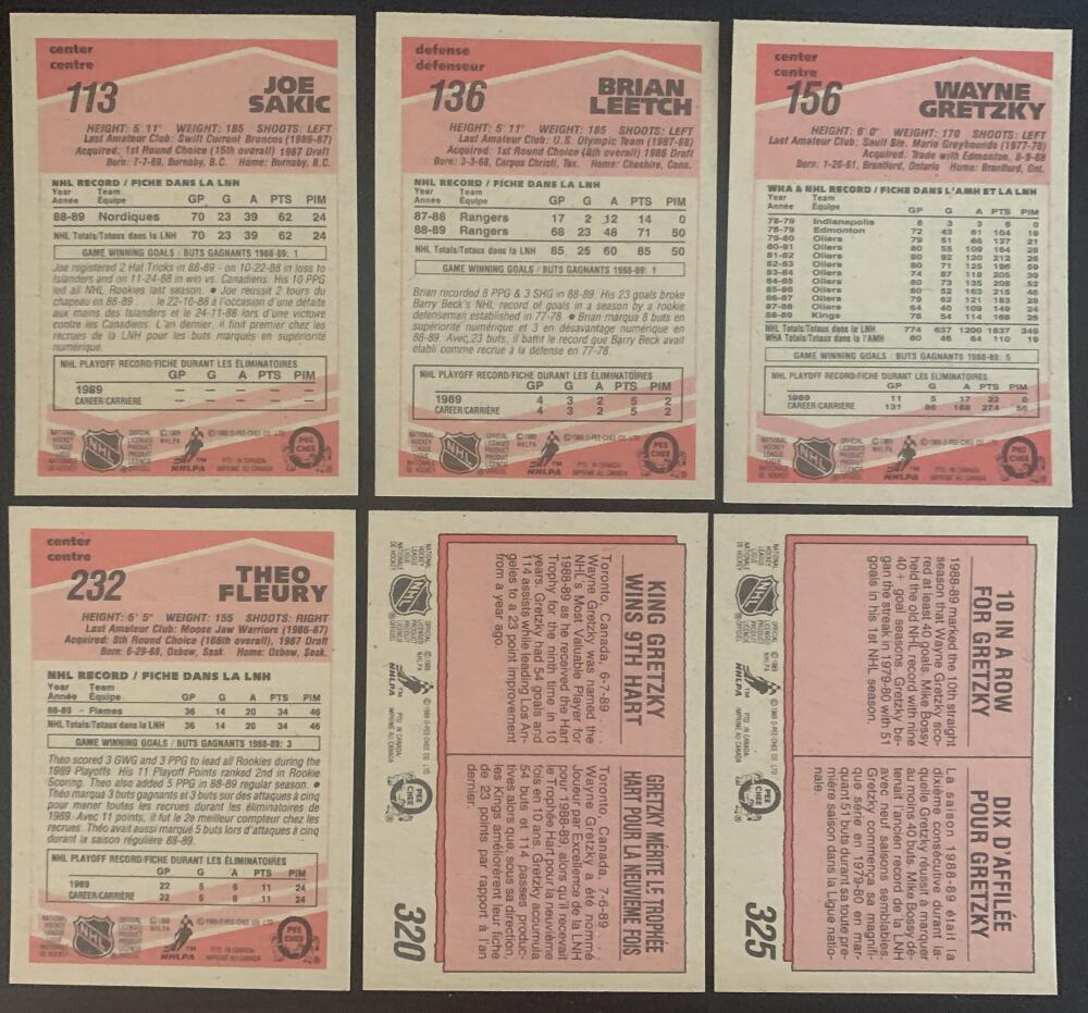 1989-90 O-Pee-Chee NHL Hockey Complete Set 1-330 - Mint Condition *0164