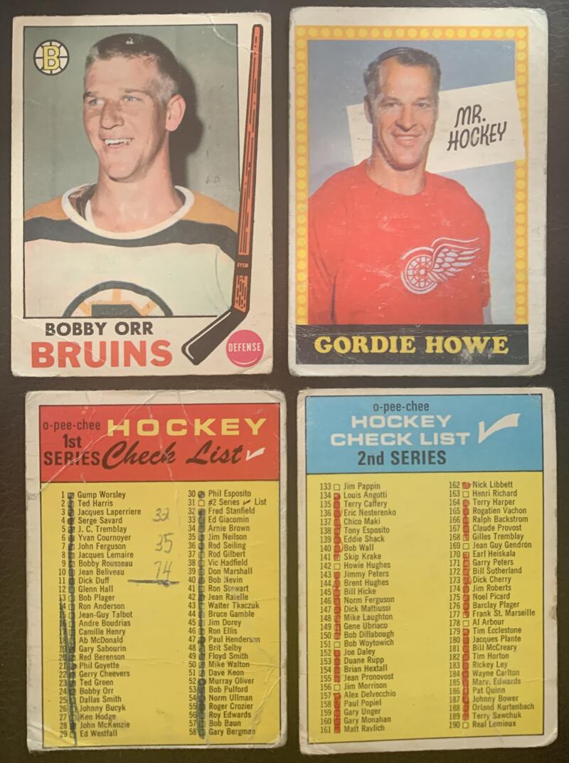 1969-70 O-Pee-Chee NHL Hockey Complete Set 1-233 Orr, Howe *0165