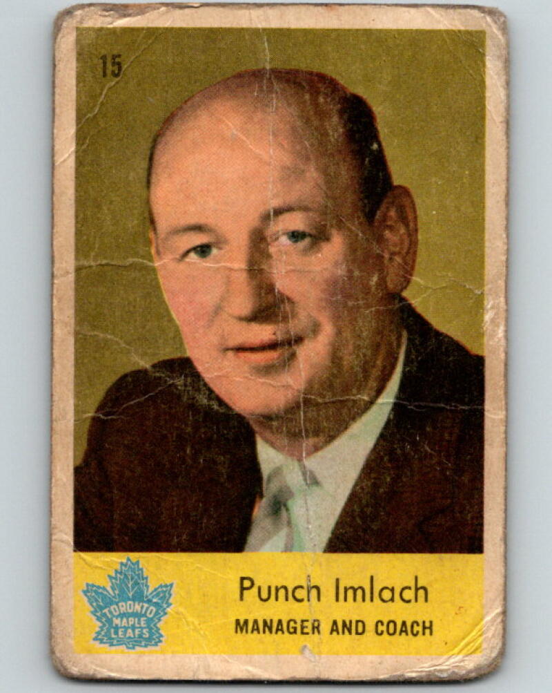 1959-60 Parkhurst #15 Punch Imlach RC Rookie Toronto Maple Leafs V5