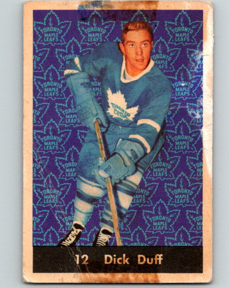 1961-62 Parkhurst #12 Dick Duff Toronto Maple Leafs V13
