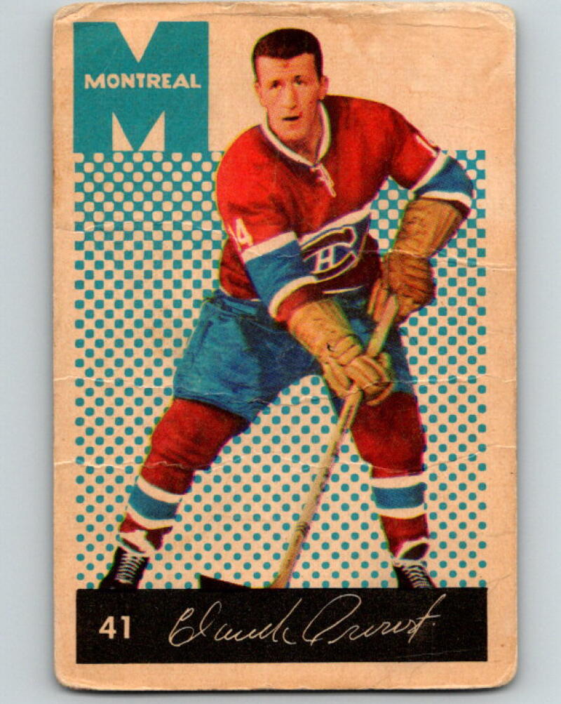 1962-63 Parkhurst #41 Claude Provost Montreal Canadiens V15