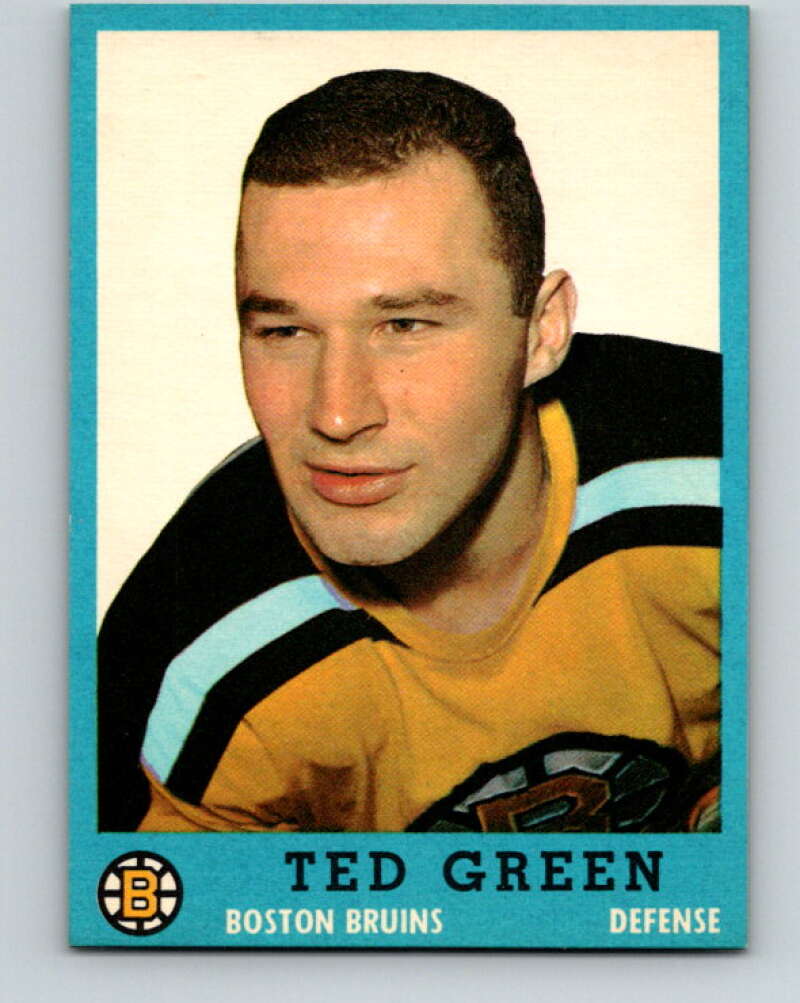 1962-63 Topps #7 Ted Green Boston Bruins V42