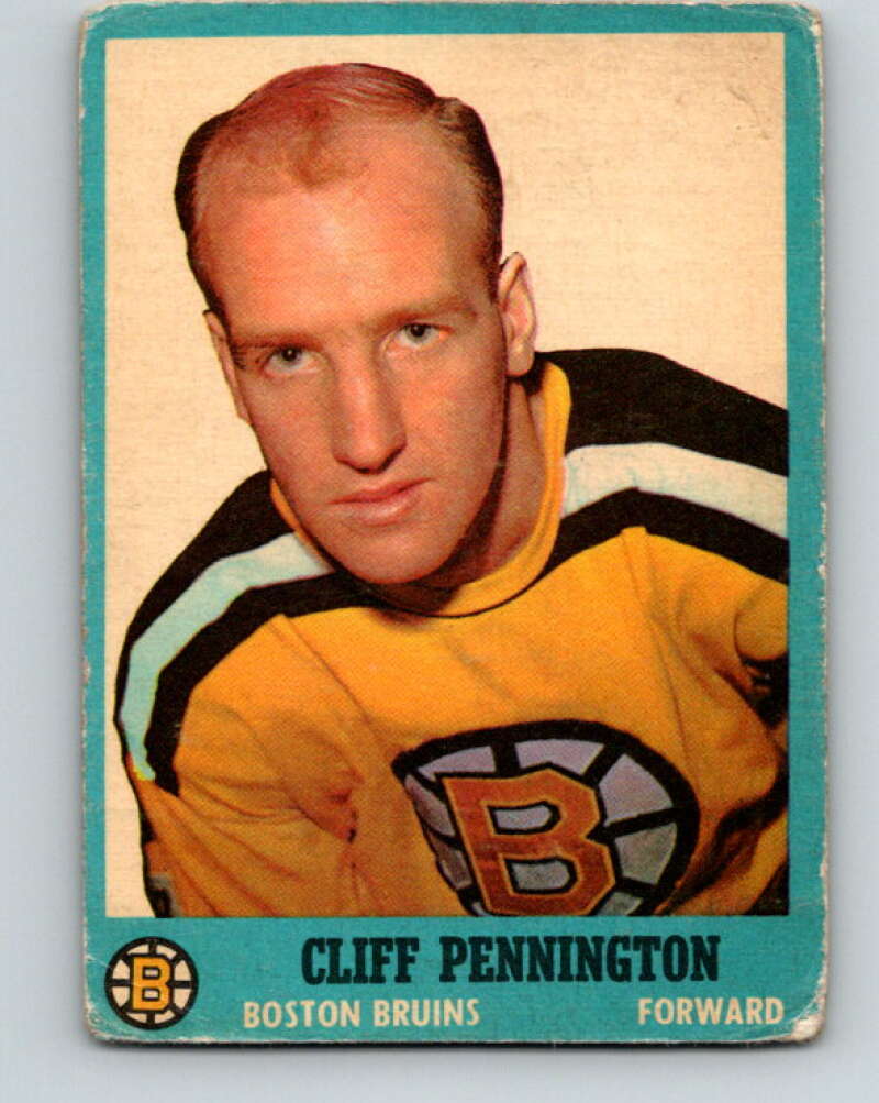1962-63 Topps #14 Cliff Pennington Boston Bruins V50