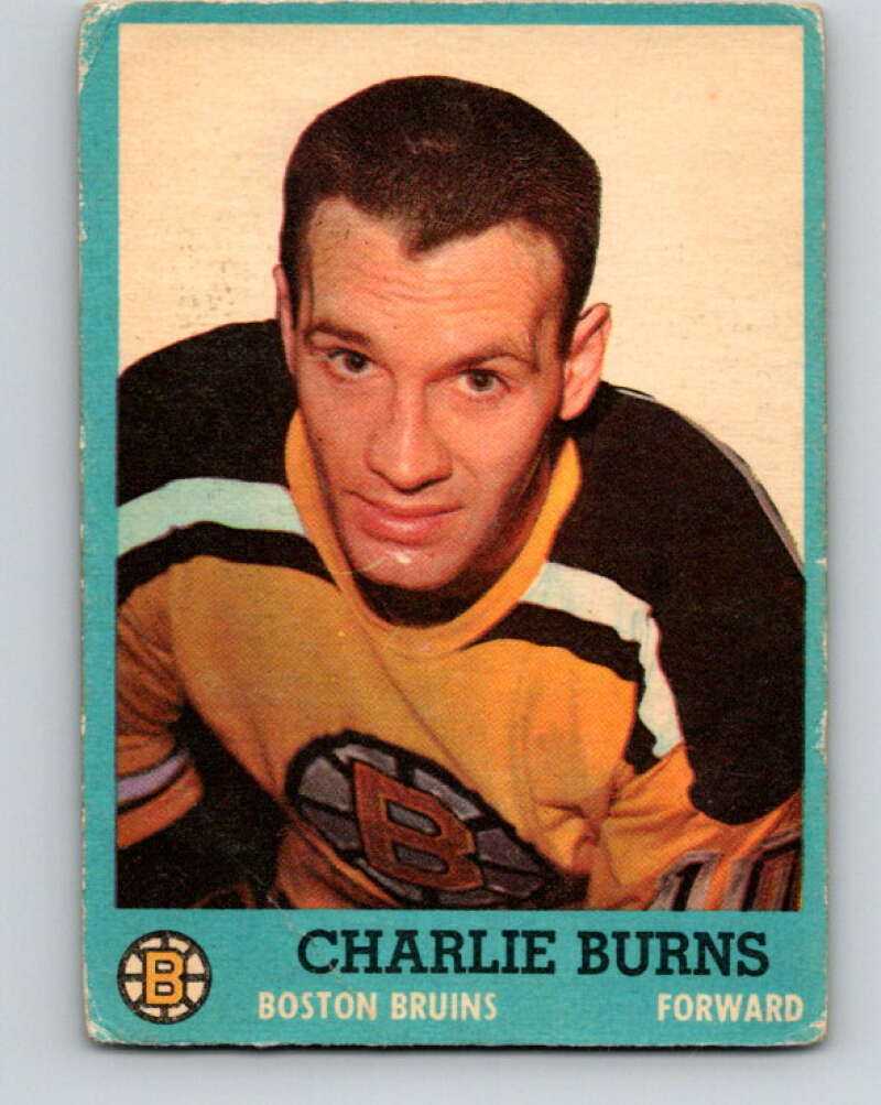 1962-63 Topps #15 Charlie Burns Boston Bruins V51