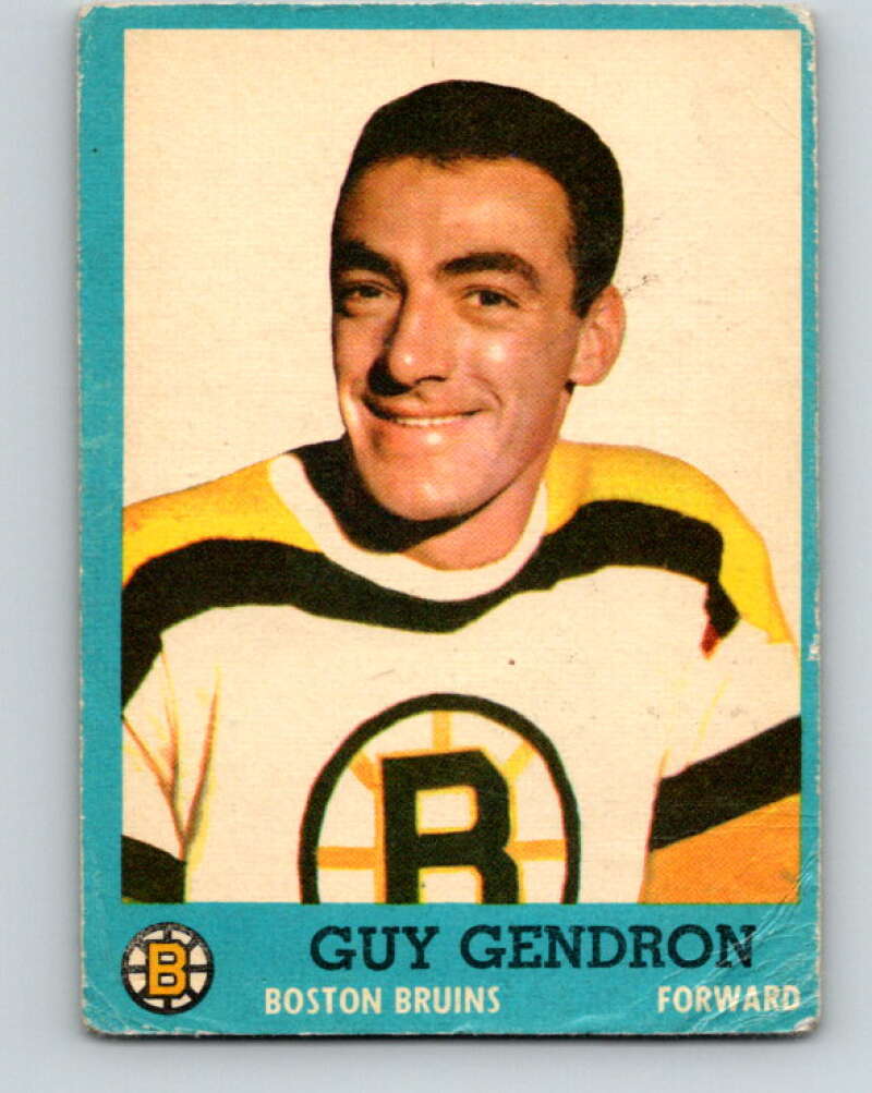 1962-63 Topps #16 Jean-Guy Gendron Boston Bruins V52