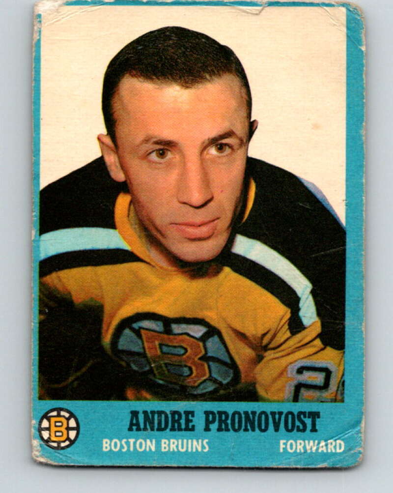1962-63 Topps #19 Andre Pronovost Boston Bruins V56