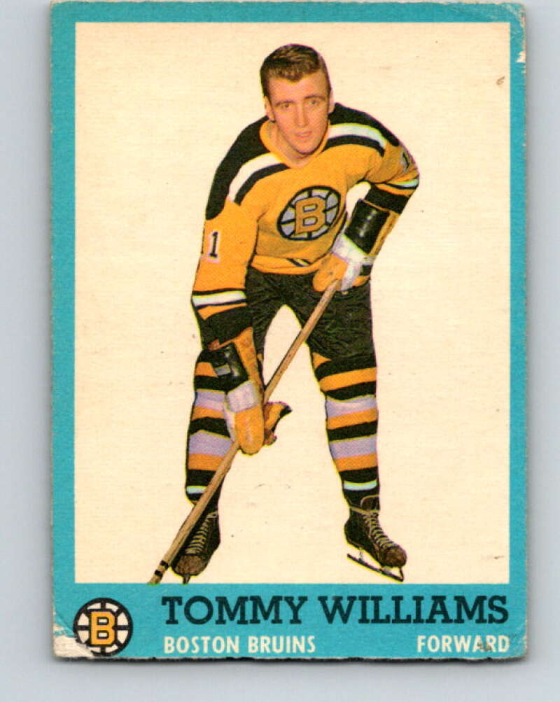 1962-63 Topps #21 Tom Williams RC Rookie Boston Bruins V58