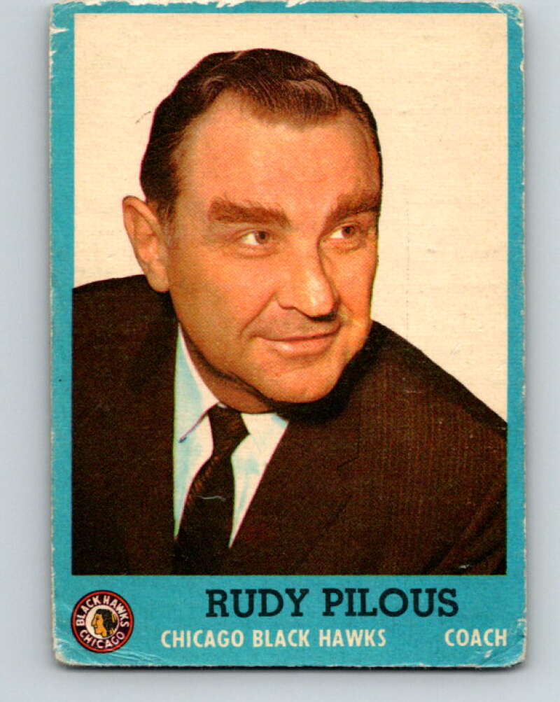 1962-63 Topps #23 Rudy Pilous CO Chicago Blackhawks V60