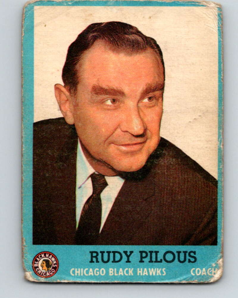 1962-63 Topps #23 Rudy Pilous CO Chicago Blackhawks V61