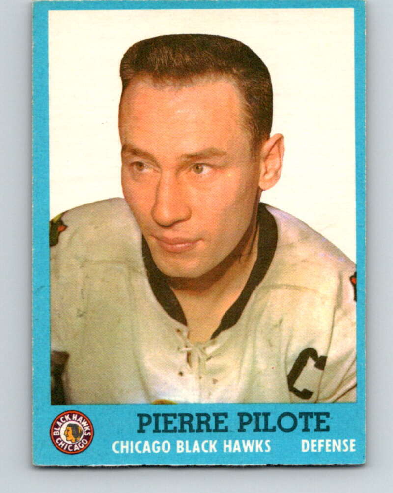 1962-63 Topps #28 Pierre Pilote Chicago Blackhawks V66