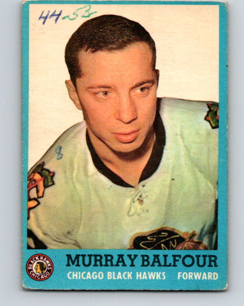 1962-63 Topps #36 Murray Balfour Chicago Blackhawks V73
