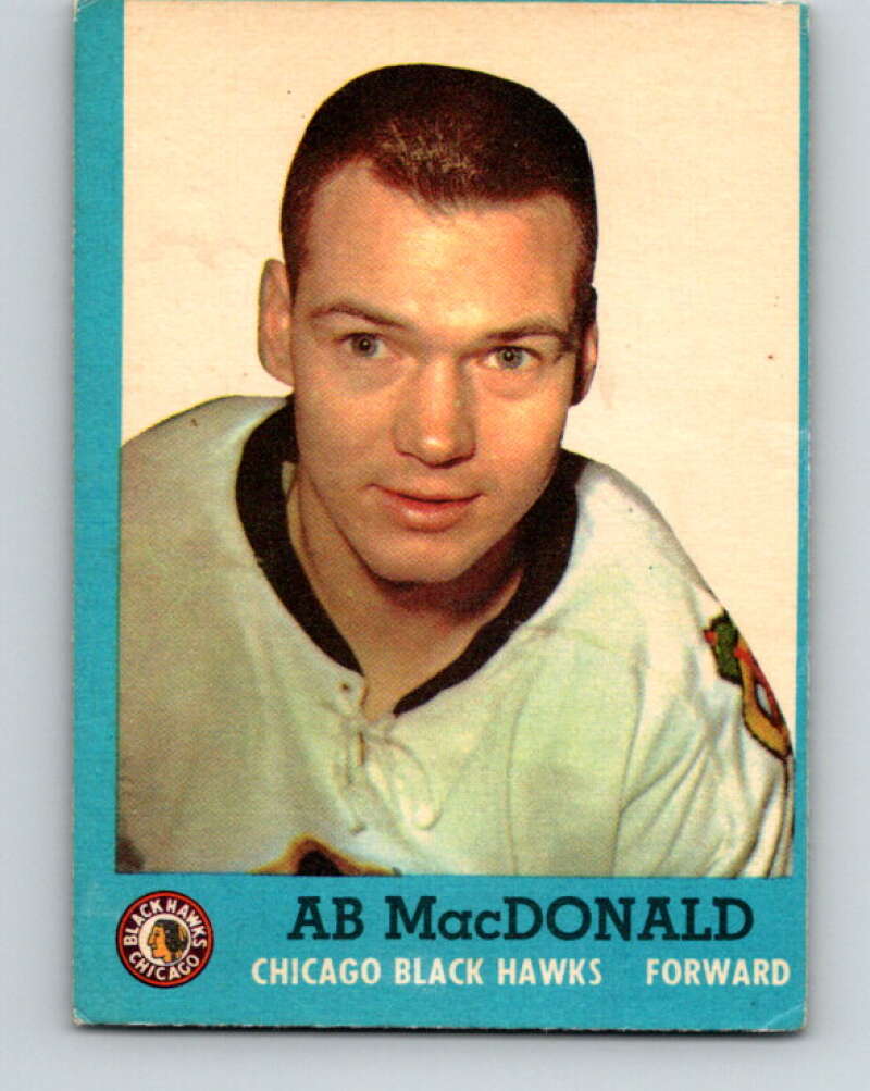 1962-63 Topps #38 Ab McDonald Chicago Blackhawks V75