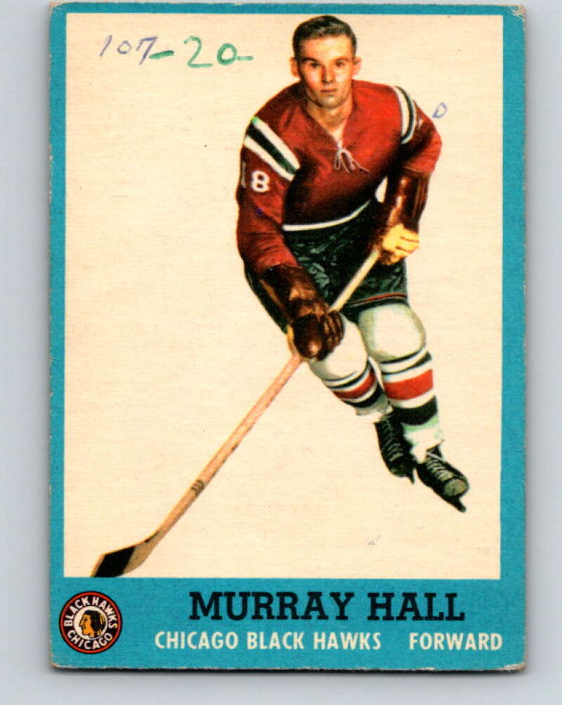 1962-63 Topps #43 Murray Hall RC Rookie Chicago Blackhawks V81