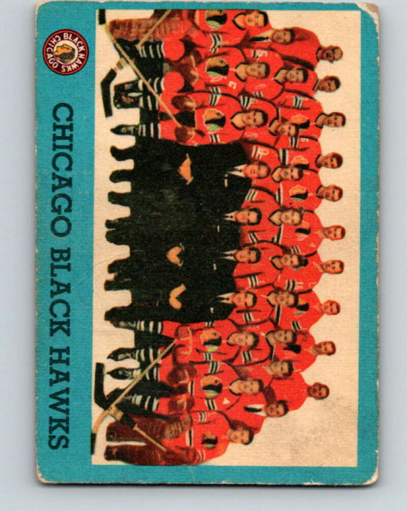 1962-63 Topps #44 Chicago Blackhawks Chicago Blackhawks V82