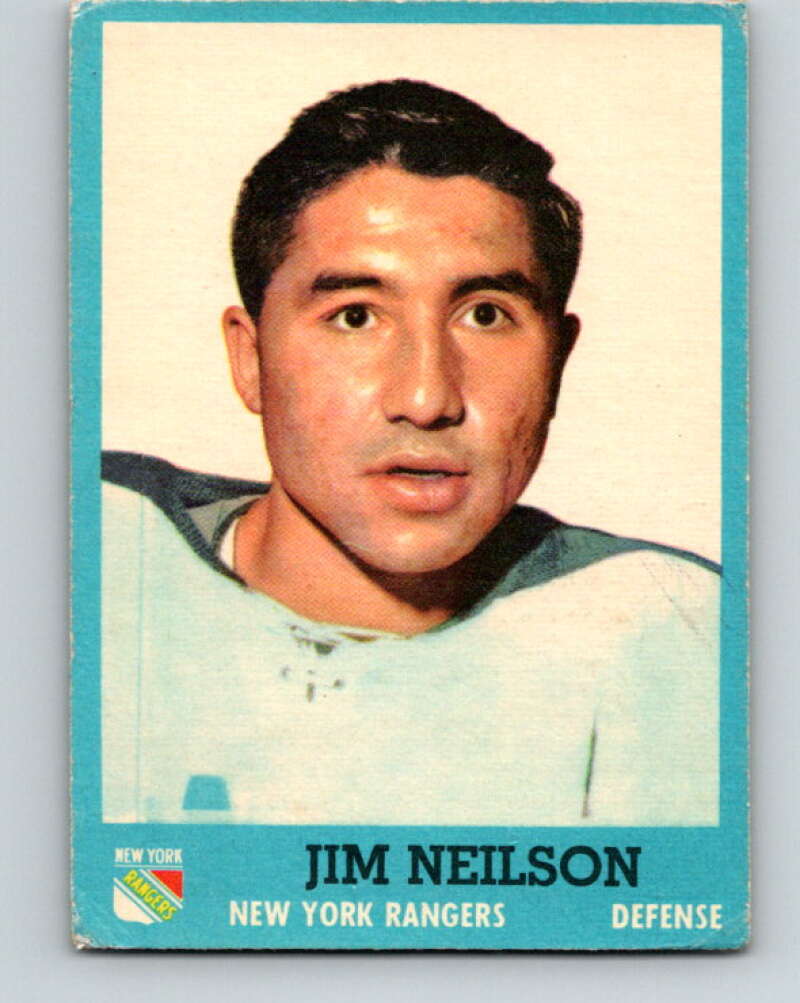 1962-63 Topps #49 Jim Neilson RC Rookie New York Rangers V88