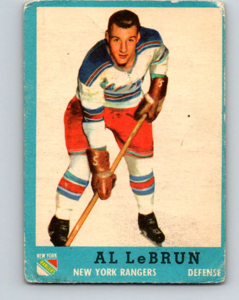 1962-63 Topps #50 Al LeBrun New York Rangers V89