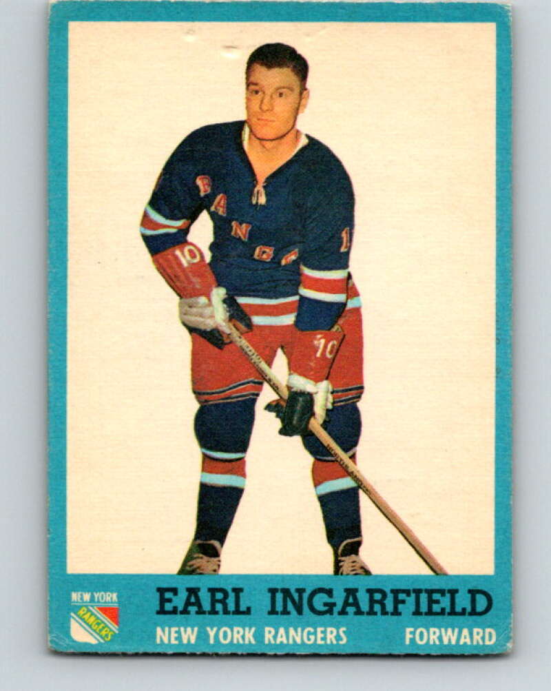 1962-63 Topps #51 Earl Ingarfield New York Rangers V93