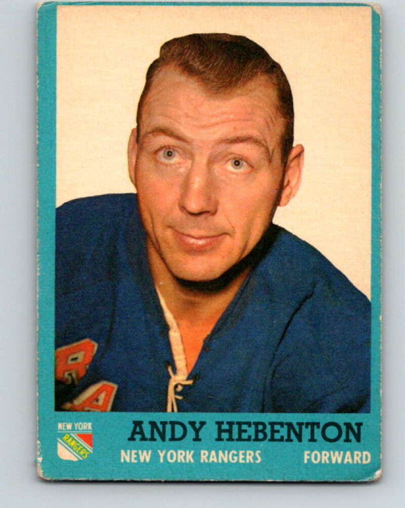 1962-63 Topps #54 Andy Hebenton New York Rangers V98