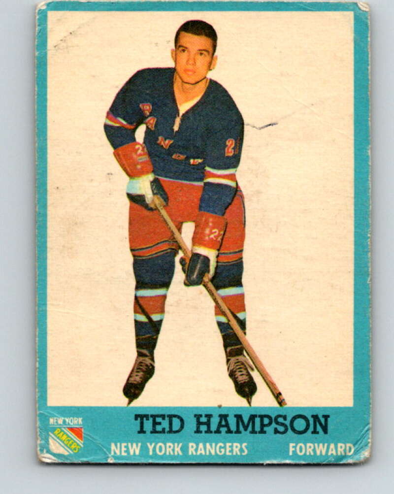 1962-63 Topps #55 Ted Hampson New York Rangers V99