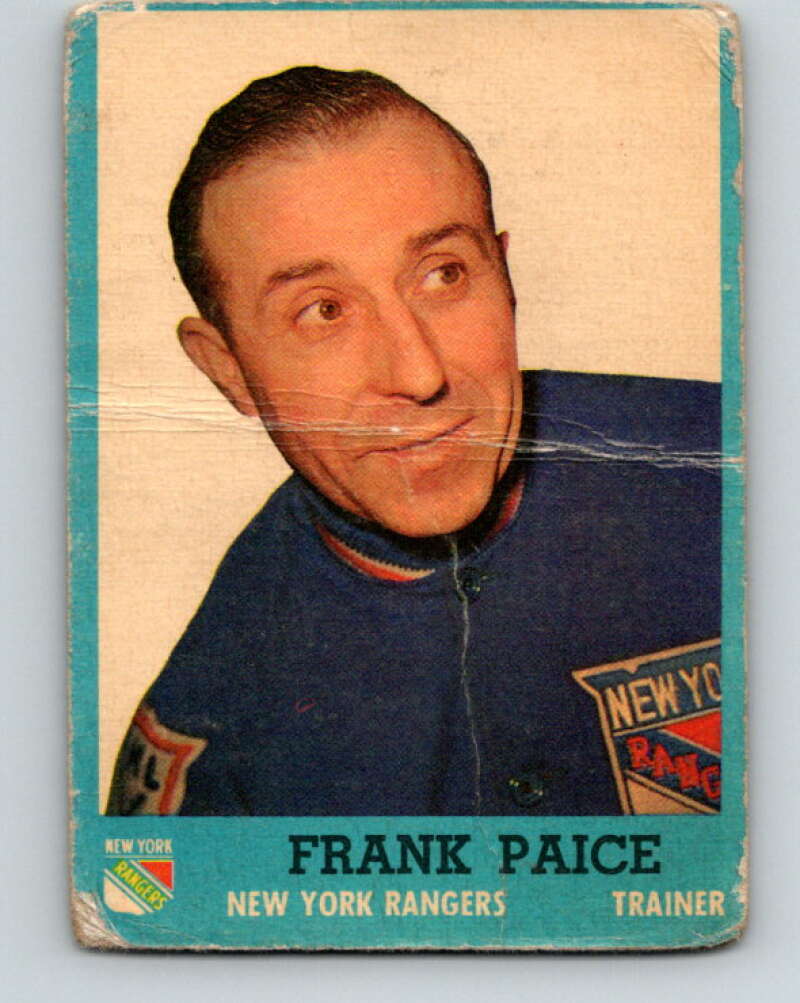 1962-63 Topps #61 Frank Paice New York Rangers V103
