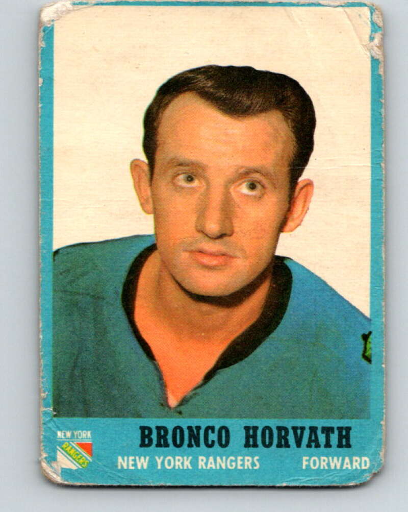 1962-63 Topps #63 Bronco Horvath New York Rangers V105